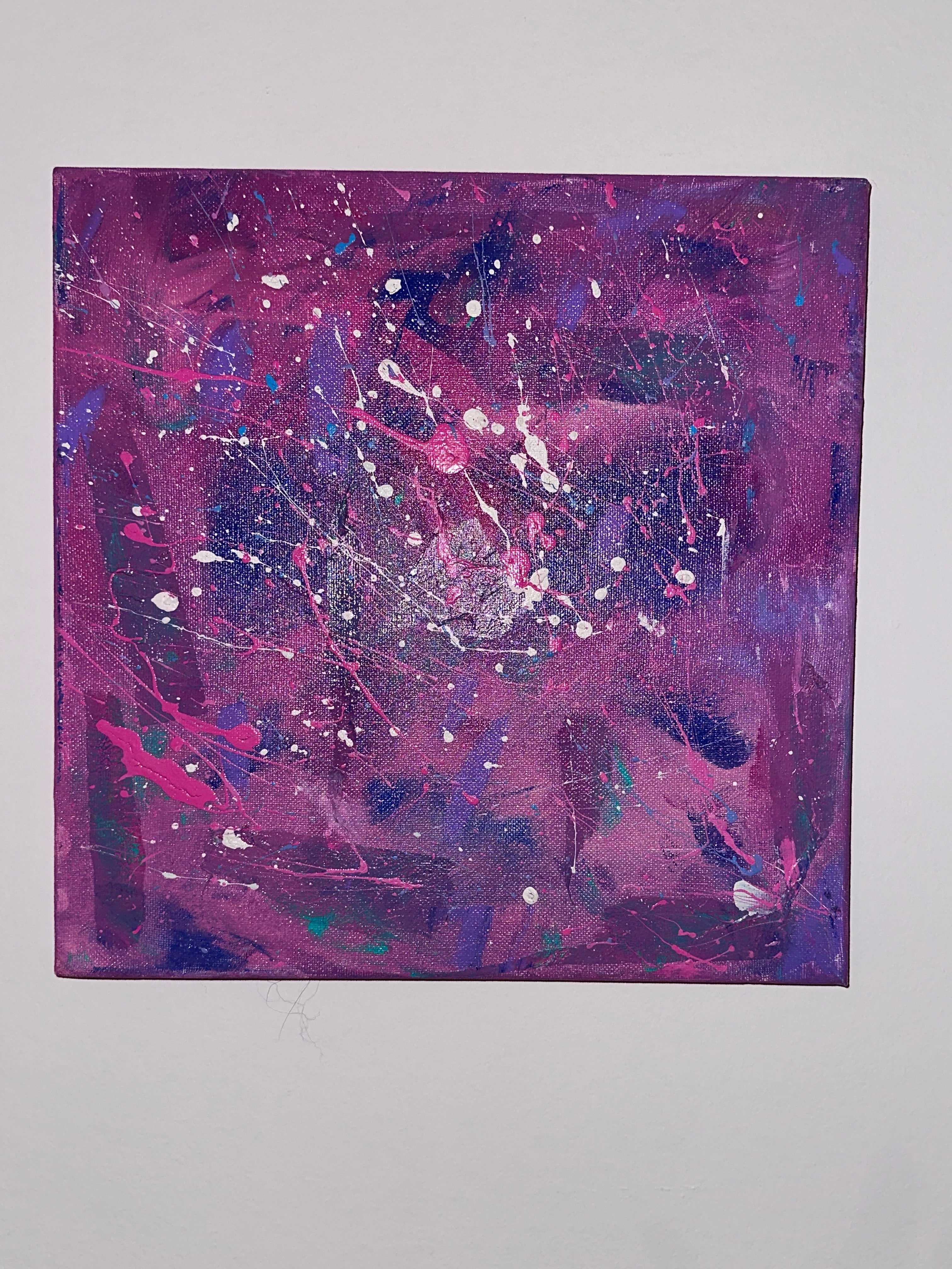 Douce Folie - Toile Acrylique Art Abstrait 12x12” Créations Sortilege