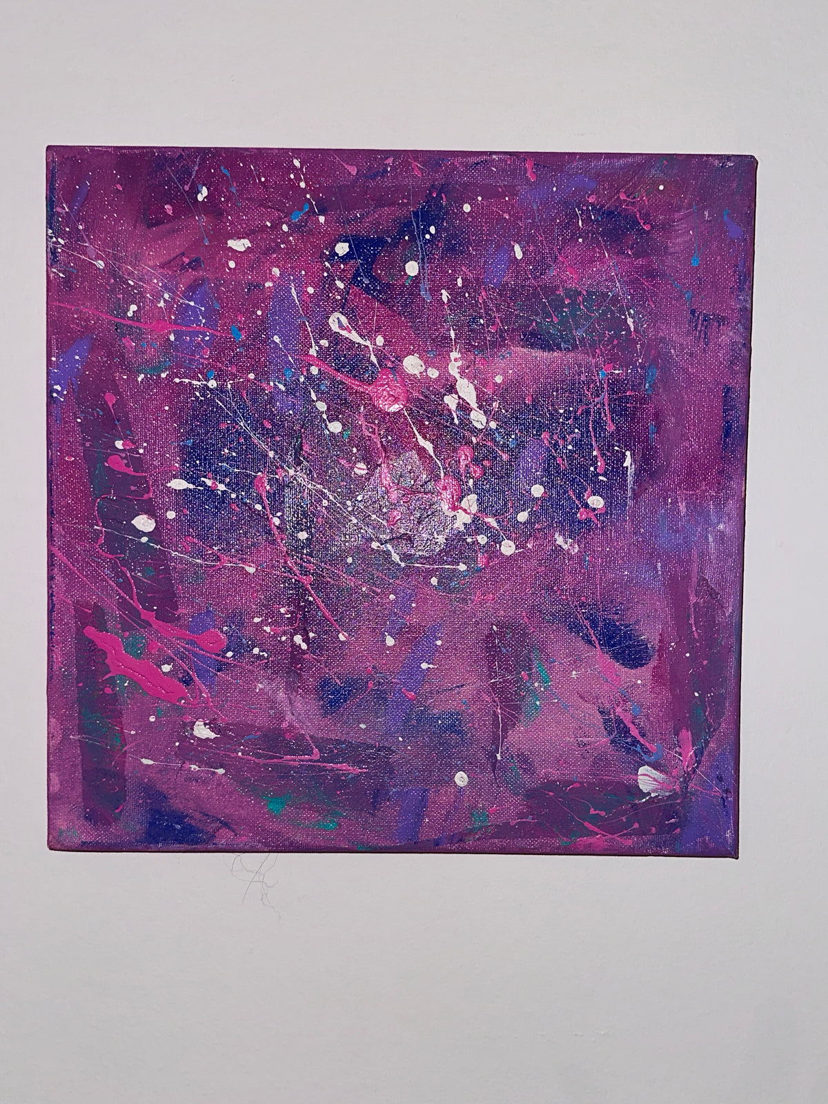 Douce Folie - Toile Acrylique Art Abstrait 12x12” Créations Sortilege