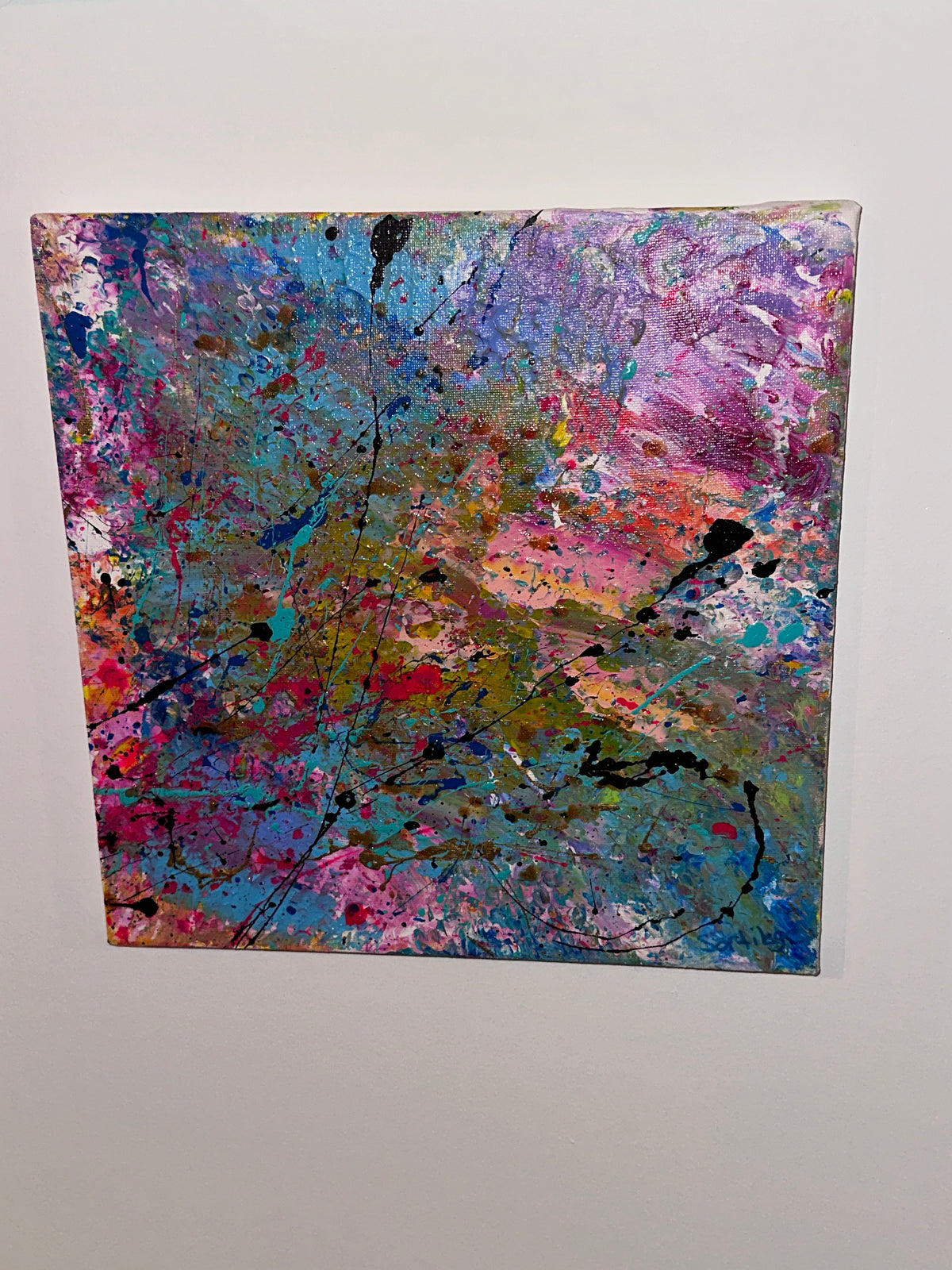 Vive Violence - Toile Acrylique Art Abstrait 12x12” Créations Sortilege