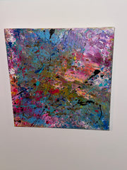 Vive Violence - Toile Acrylique Art Abstrait 12x12” Créations Sortilege