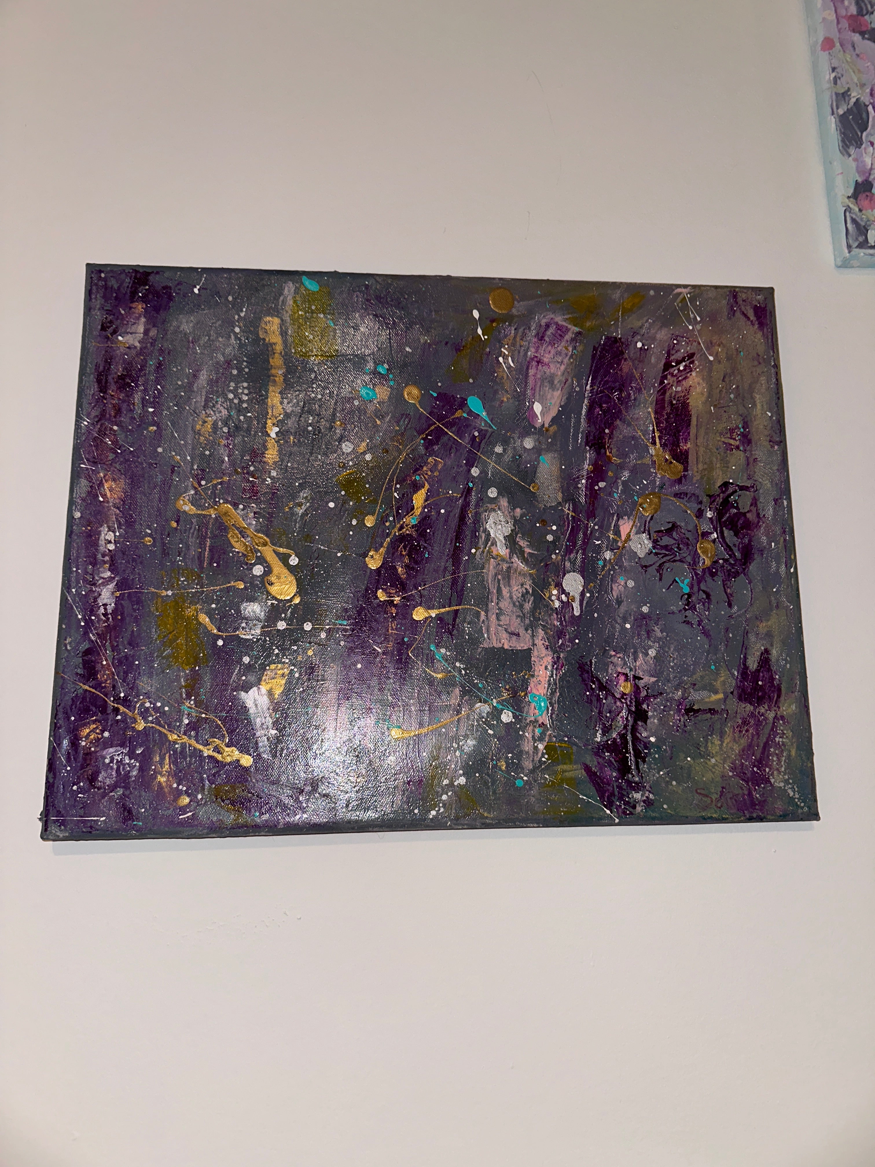 Le Temps Passe - Toile Acrylique Art Abstrait Créations Sortilege