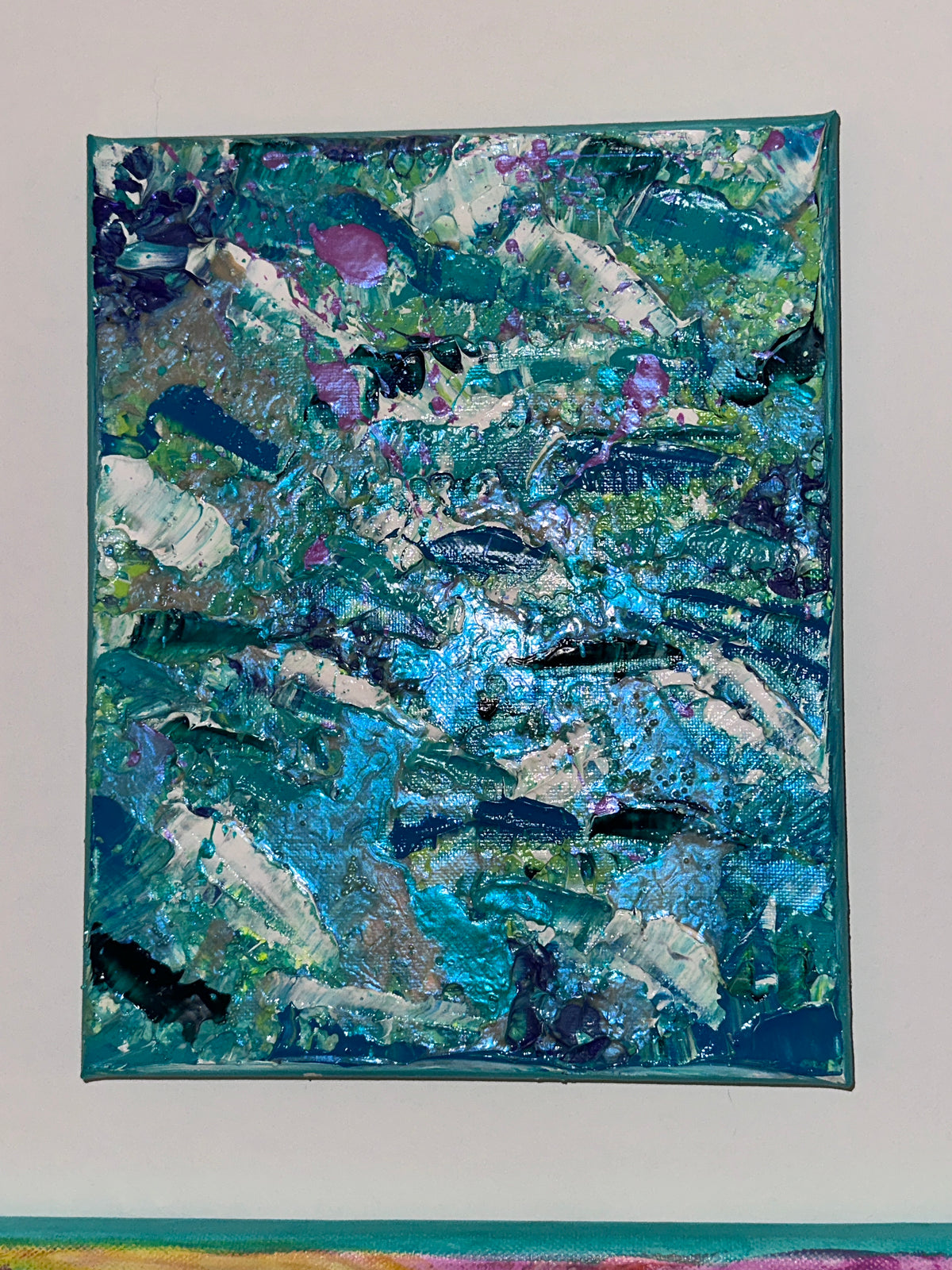 Étalage Océanique - Toile Acrylique Art Abstrait 10x8”