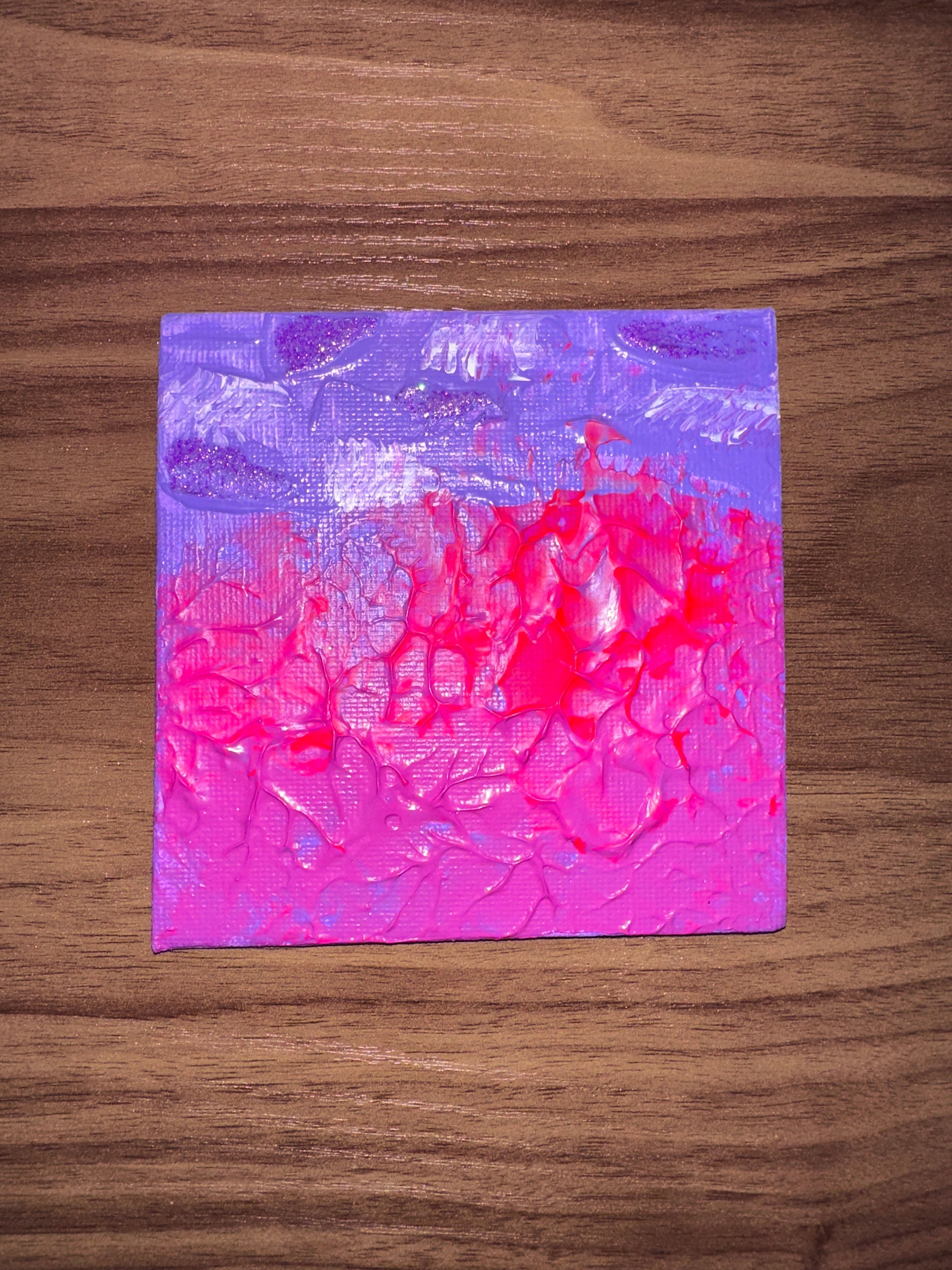 Intimité Féminine Toile Acrylique Art Abstrait 4x4” préco Créations Sortilege