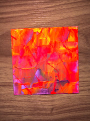 Couchez De Soleil - Toile Acrylique Art Abstrait 4x4” préco Créations Sortilege