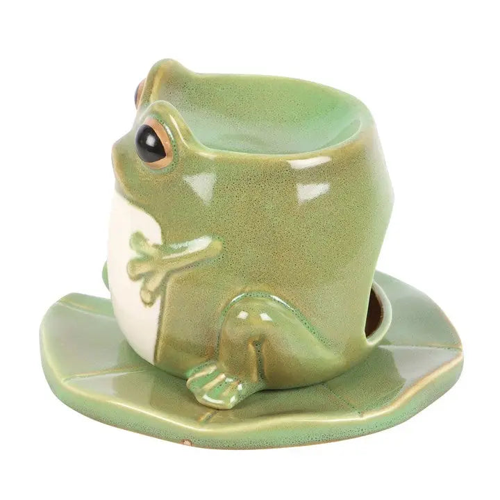 Grenouille Nénuphar - Brûleur Pour Cire Magique Céramique