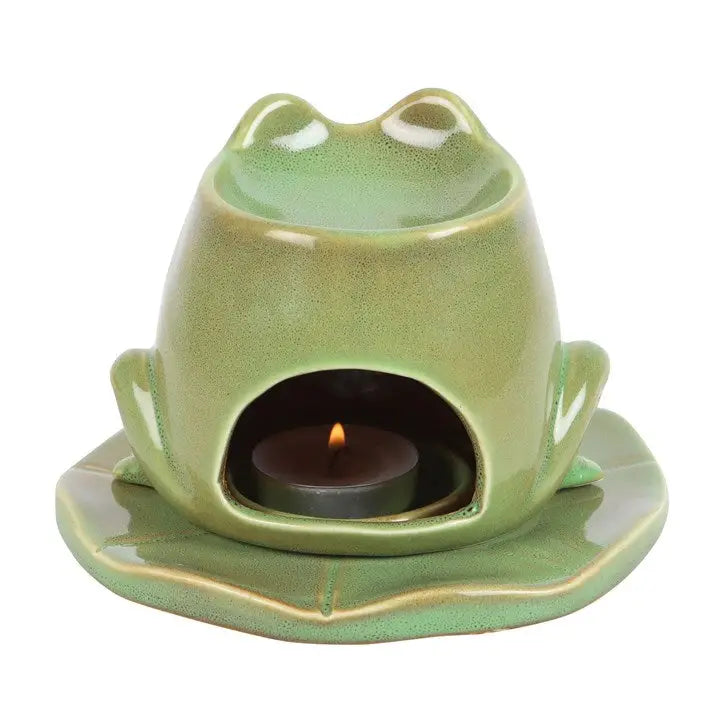 Grenouille Nénuphar - Brûleur Pour Cire Magique Céramique