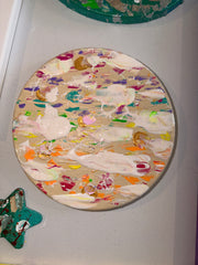 Précommande - Funfetti - Œuvre Originale - Toile Acrylique Abstraite 8" Ronde