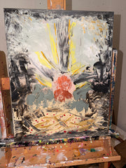 33.2 - Œuvre Originale - Toile Acrylique Abstraite 16x20" - précommande