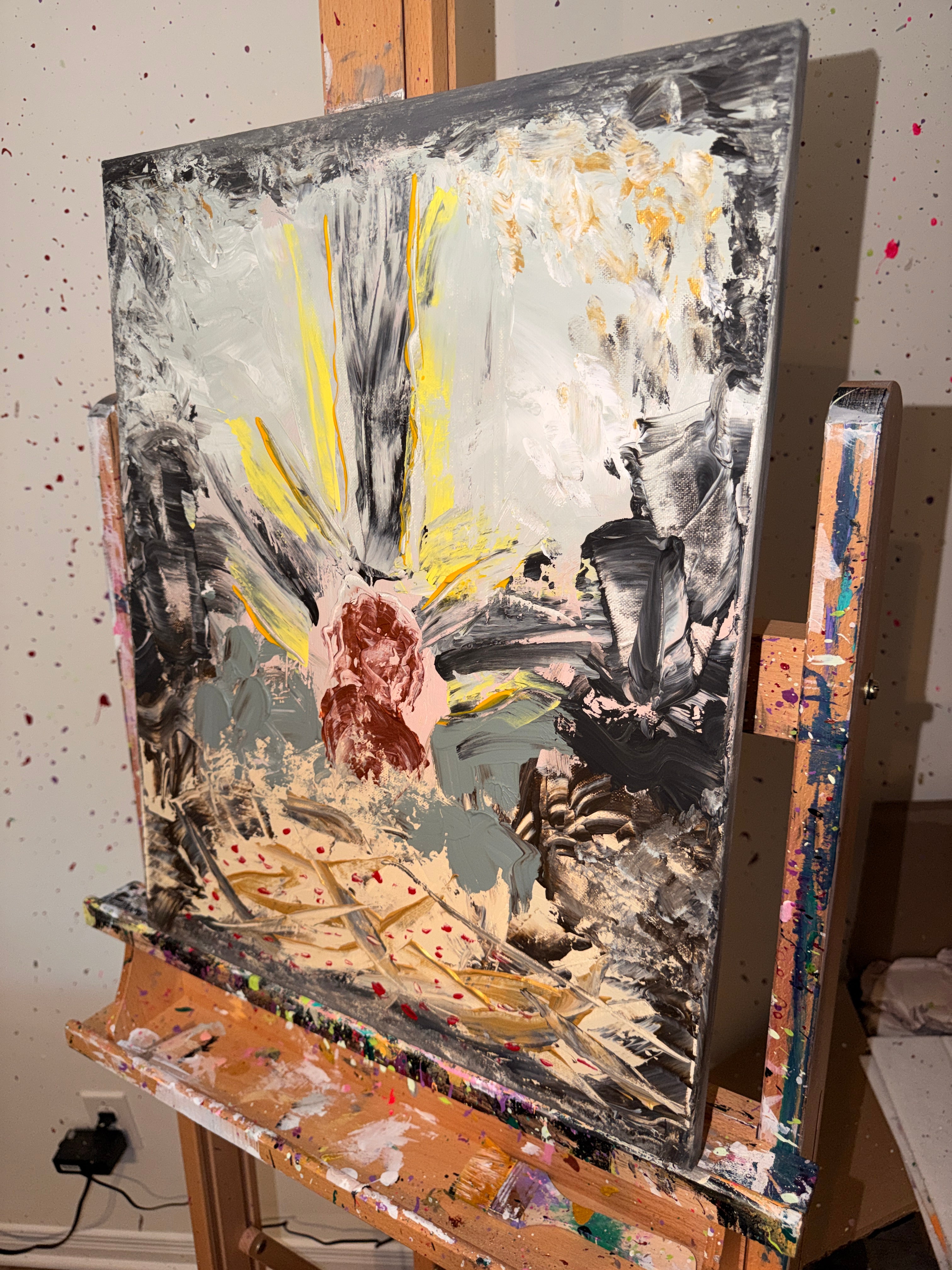 33.2 - Œuvre Originale - Toile Acrylique Abstraite 16x20" - précommande