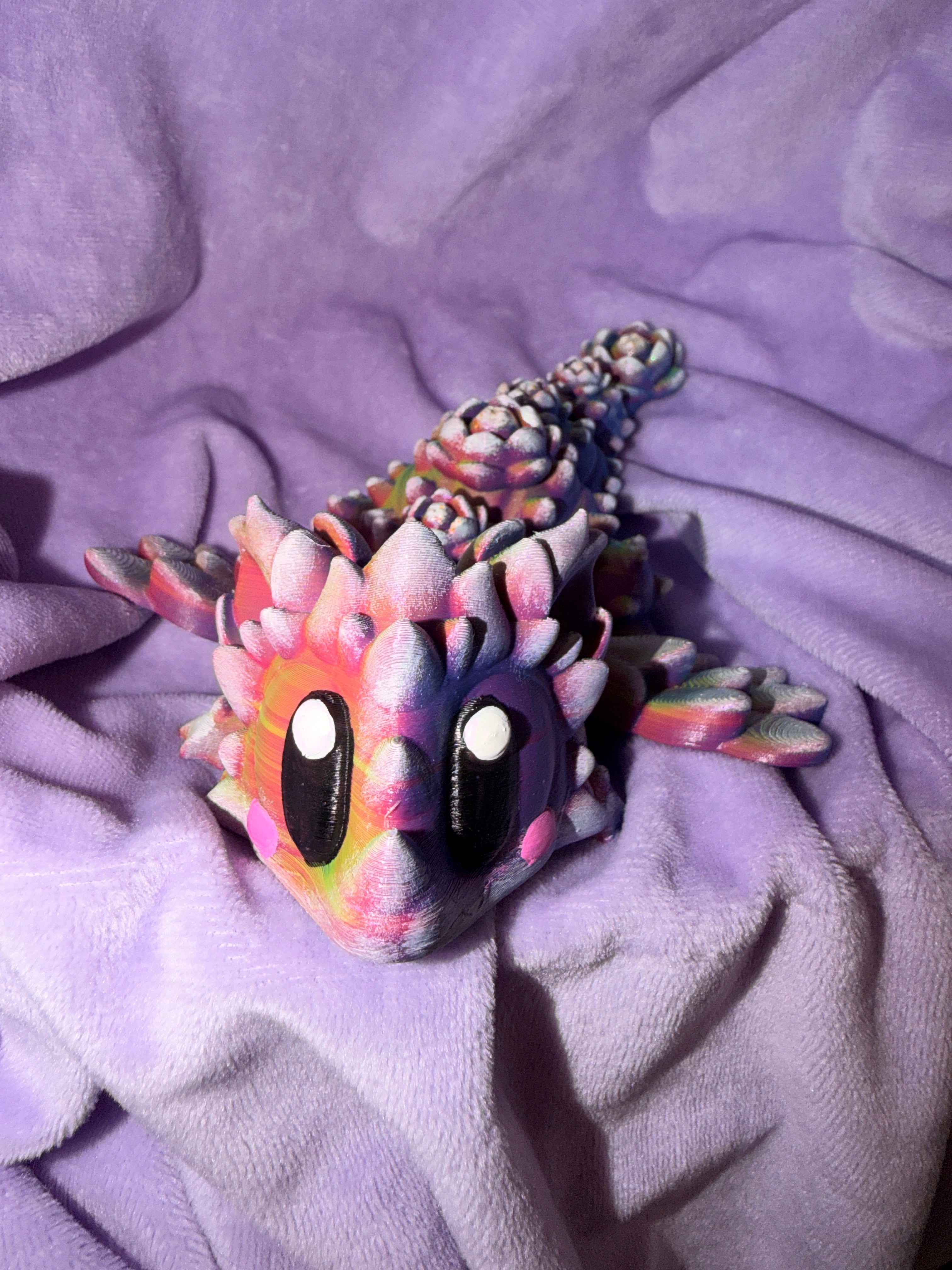 Dragon Castus - Changement De Couleurs - Œuvre Originale - Peinte à la Main & Vernis