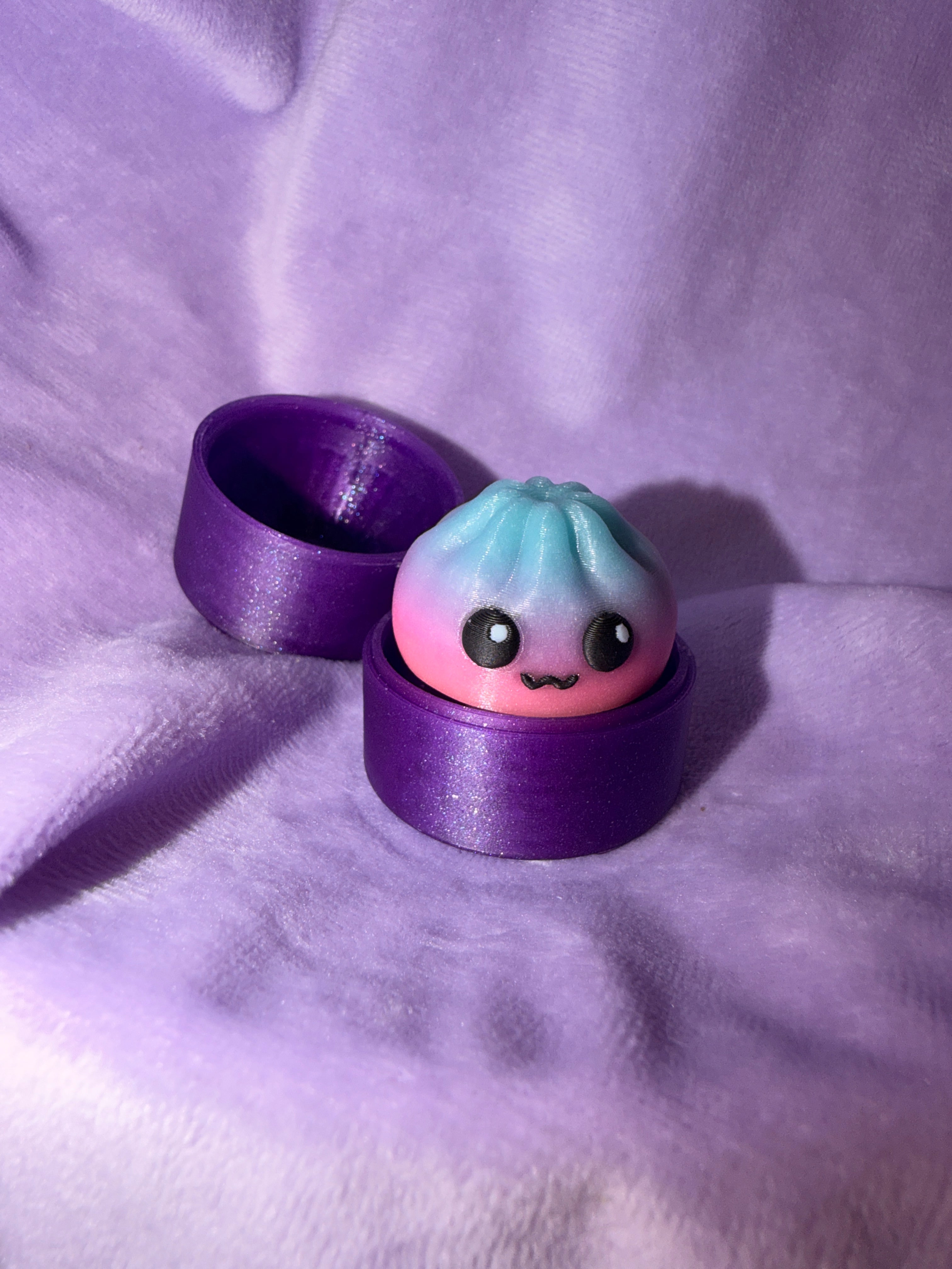 Clickers Dumpling - Glow In The Dark - Glitter Mauve