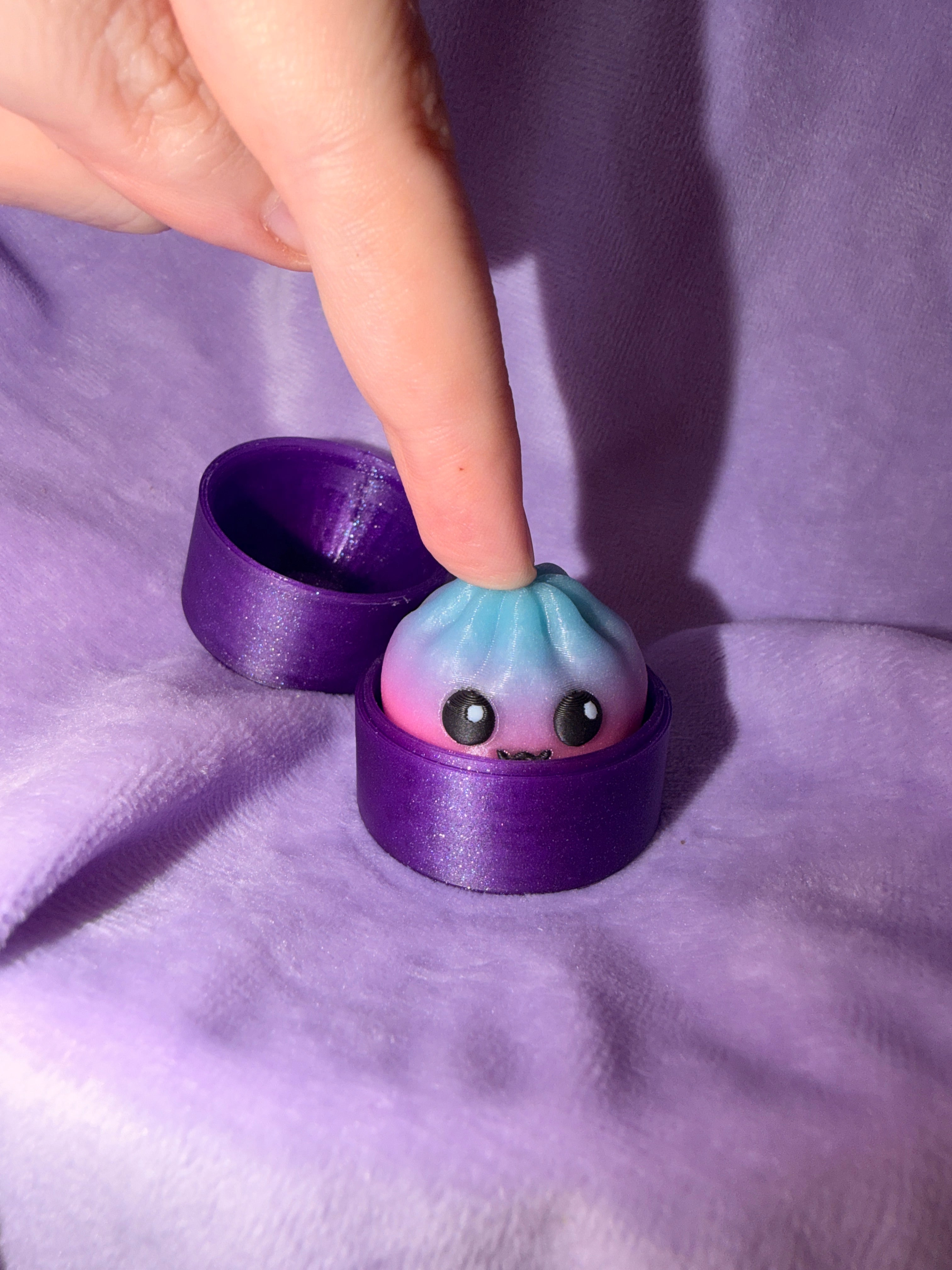 Clickers Dumpling - Glow In The Dark - Glitter Mauve