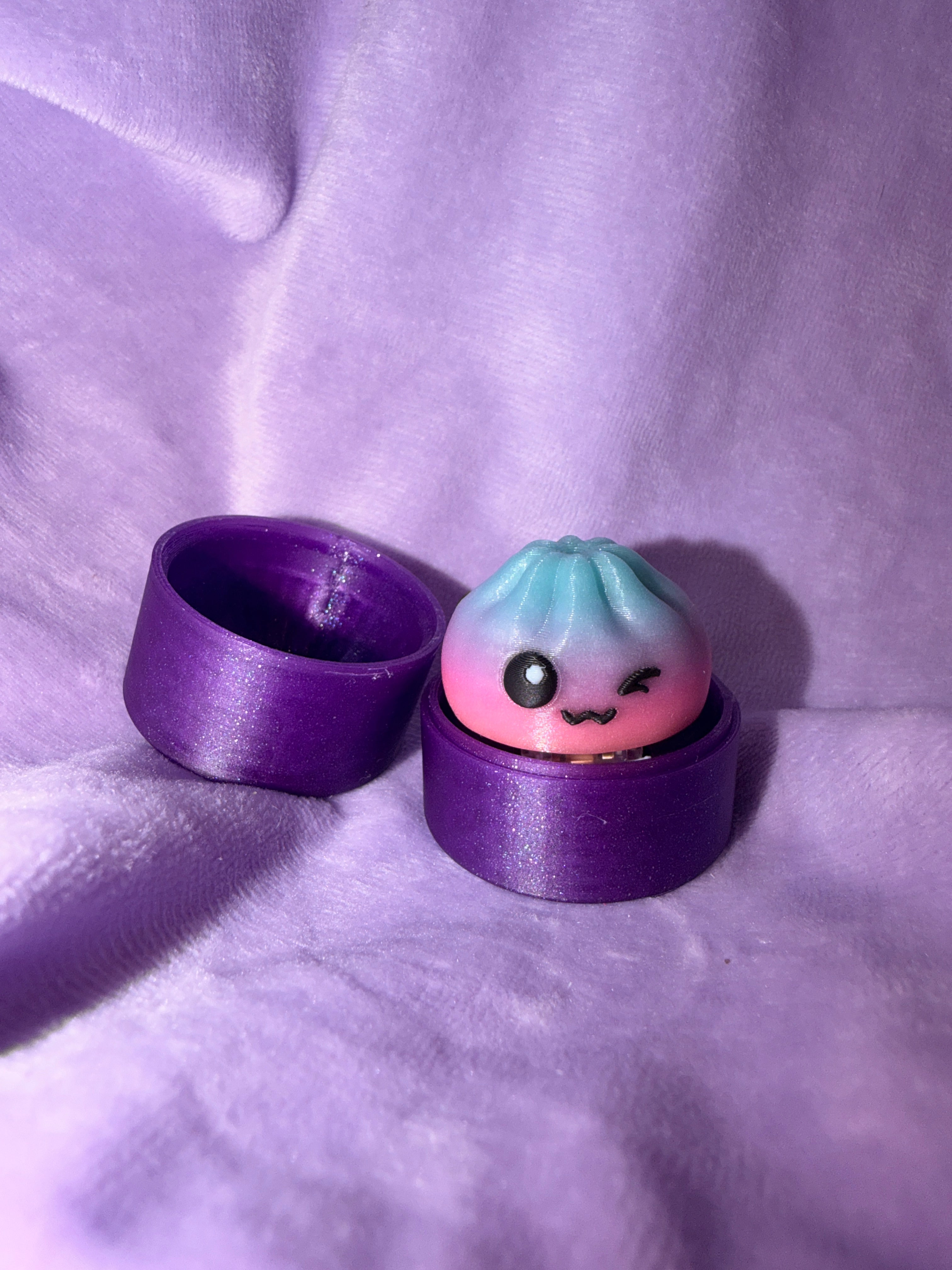 Clickers Dumpling - Glow In The Dark - Glitter Mauve