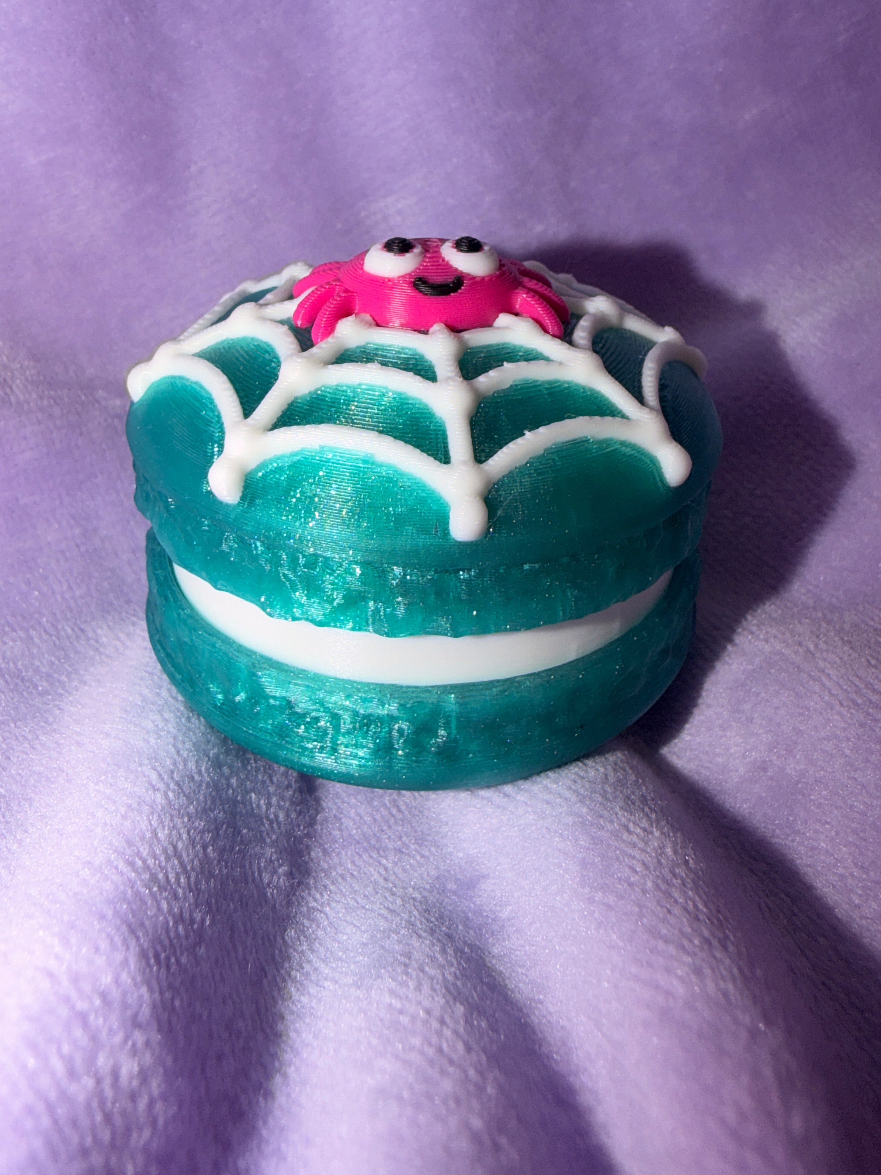 Clickers Macaron Spooky - Araignée Glitter