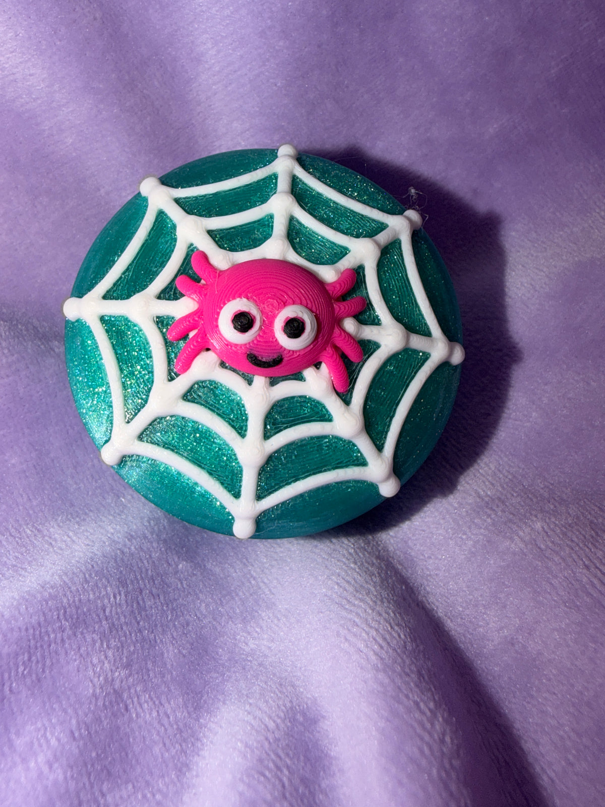 Clickers Macaron Spooky - Araignée Glitter