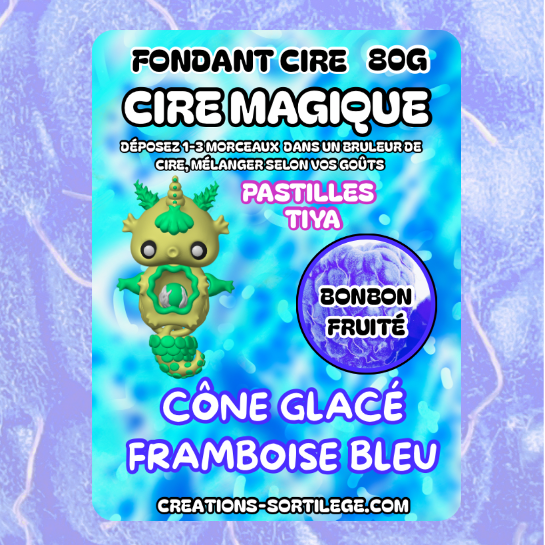 Cire Magique Étoile - Cône Glacé Framboise Bleu - Précommande