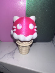 Clickers Cornet Crème Glacée Chat - Luxe Girly Pop Glitter