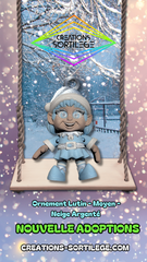 Ornement Lutin - Moyen - Neige Argenté