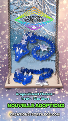 Dragon Biscuit Flocons - Petit -  Bleu Givre