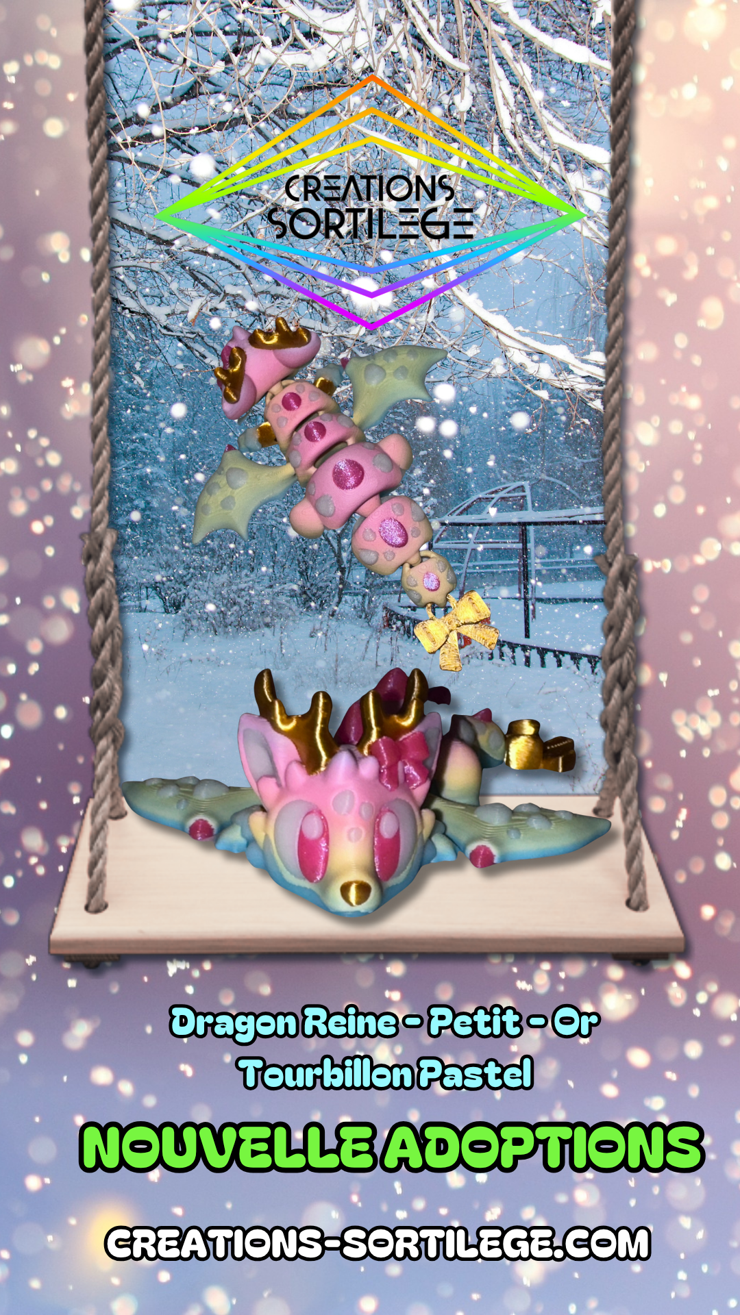 Dragon Reine - Petit - Or Tourbillon Pastel