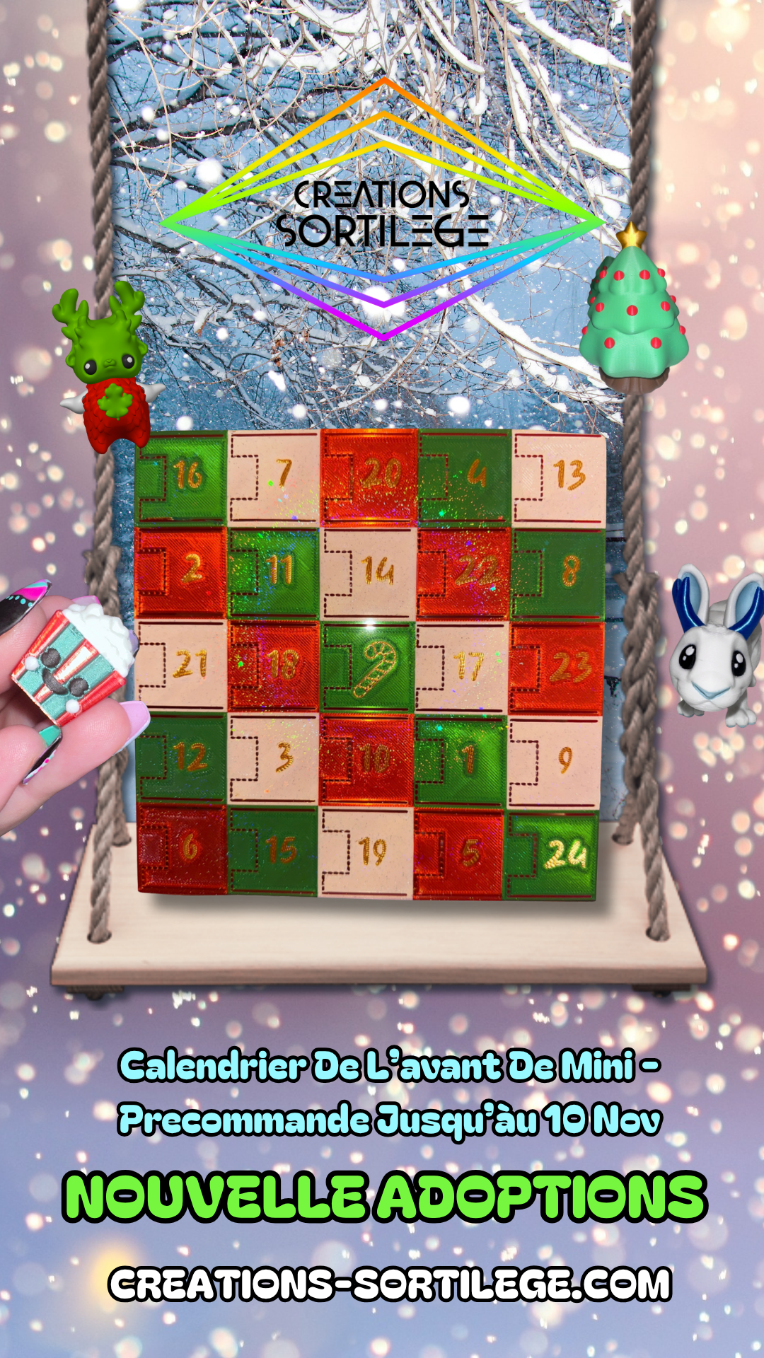 Calendrier De L’avant De Mini - Precommande Jusqu’àu 10 Nov Créations Sortilege