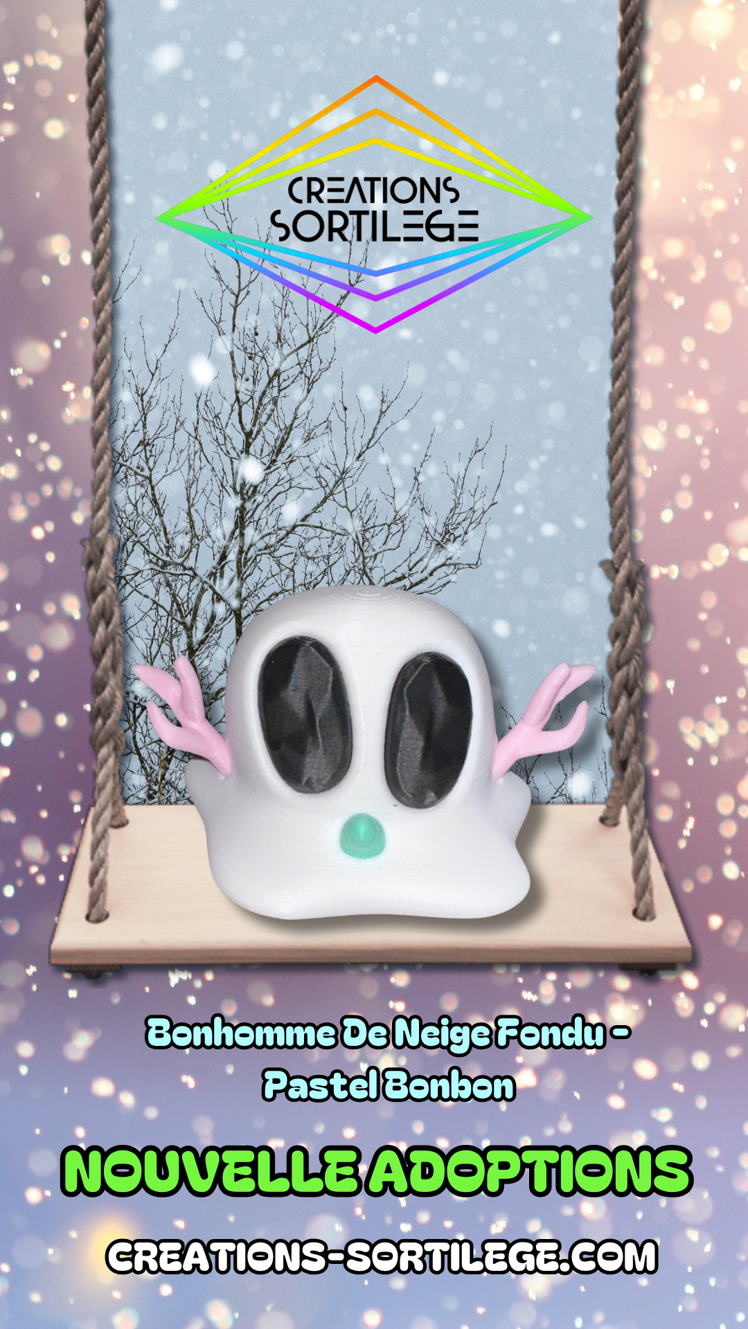 Bonhomme De Neige Fondu - Pastel Bonbon Créations Sortilege