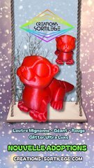 Loutre Mignonne - Géant - Rouge Glitter Ultra Luxe Créations Sortilege