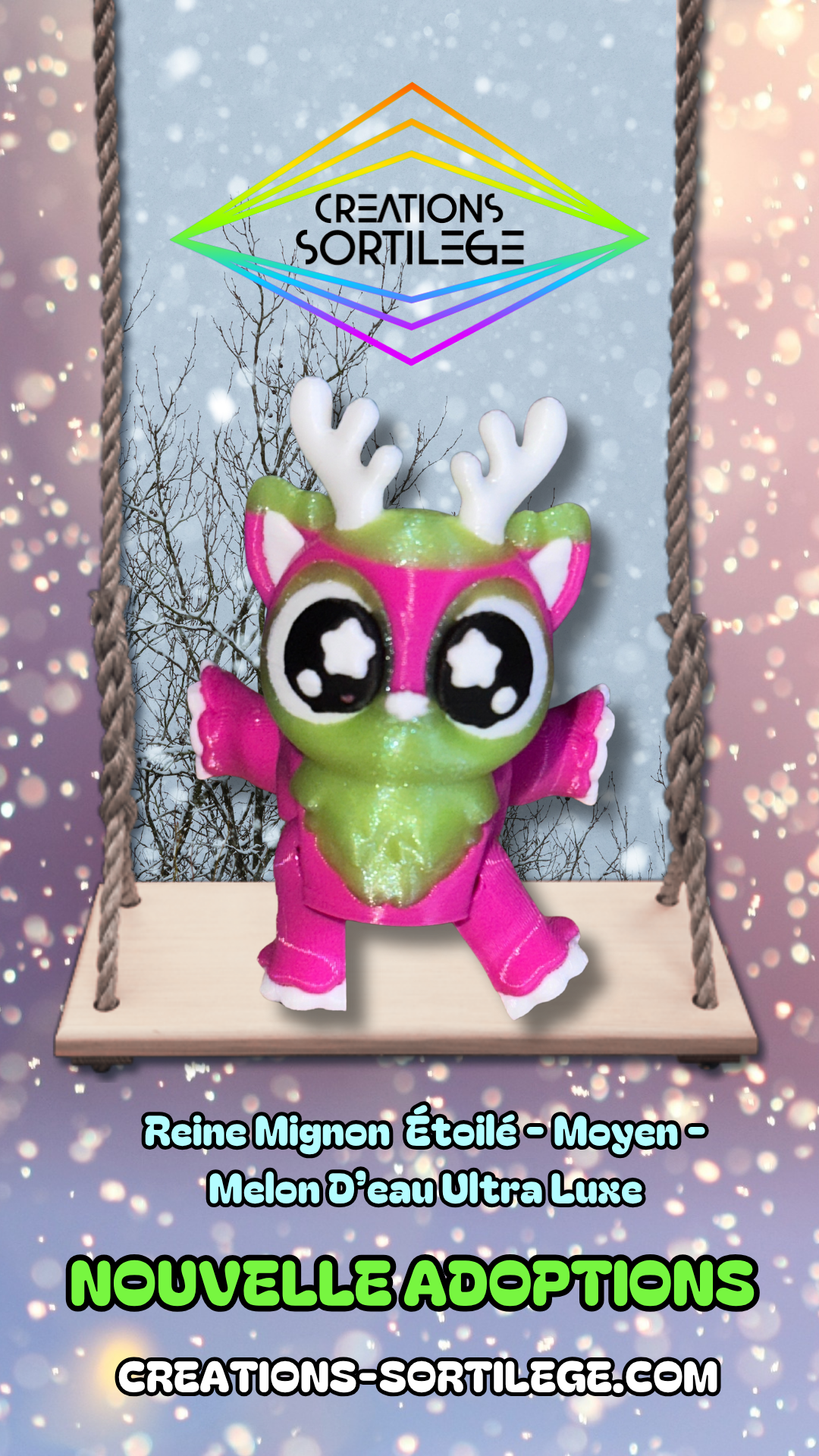 Reine Mignon Étoilé - Moyen - Melon D’eau Ultra Luxe Créations Sortilege