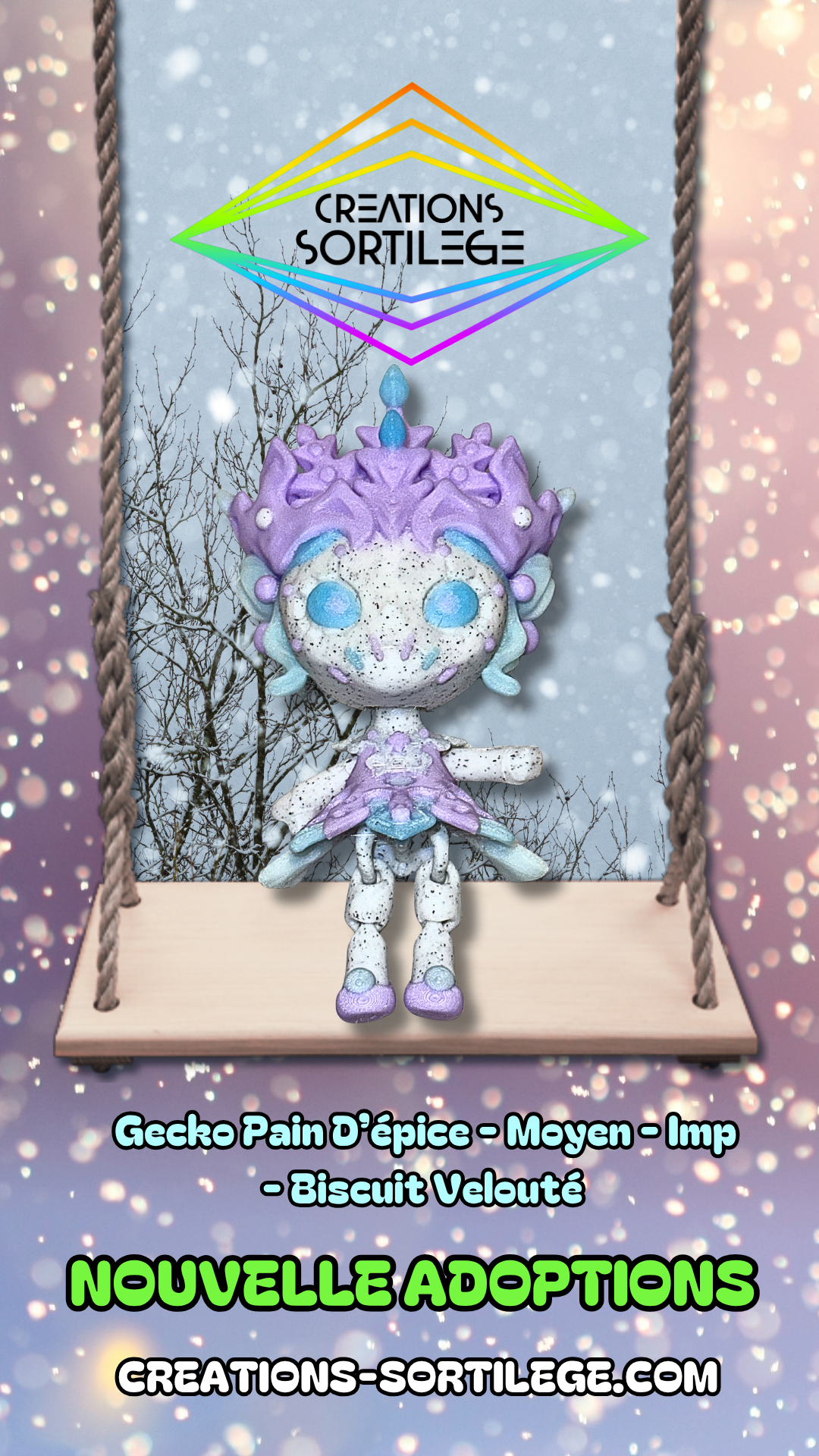 Dolls Reine Des Glace Creepy - Neige Glaciale Créations Sortilege