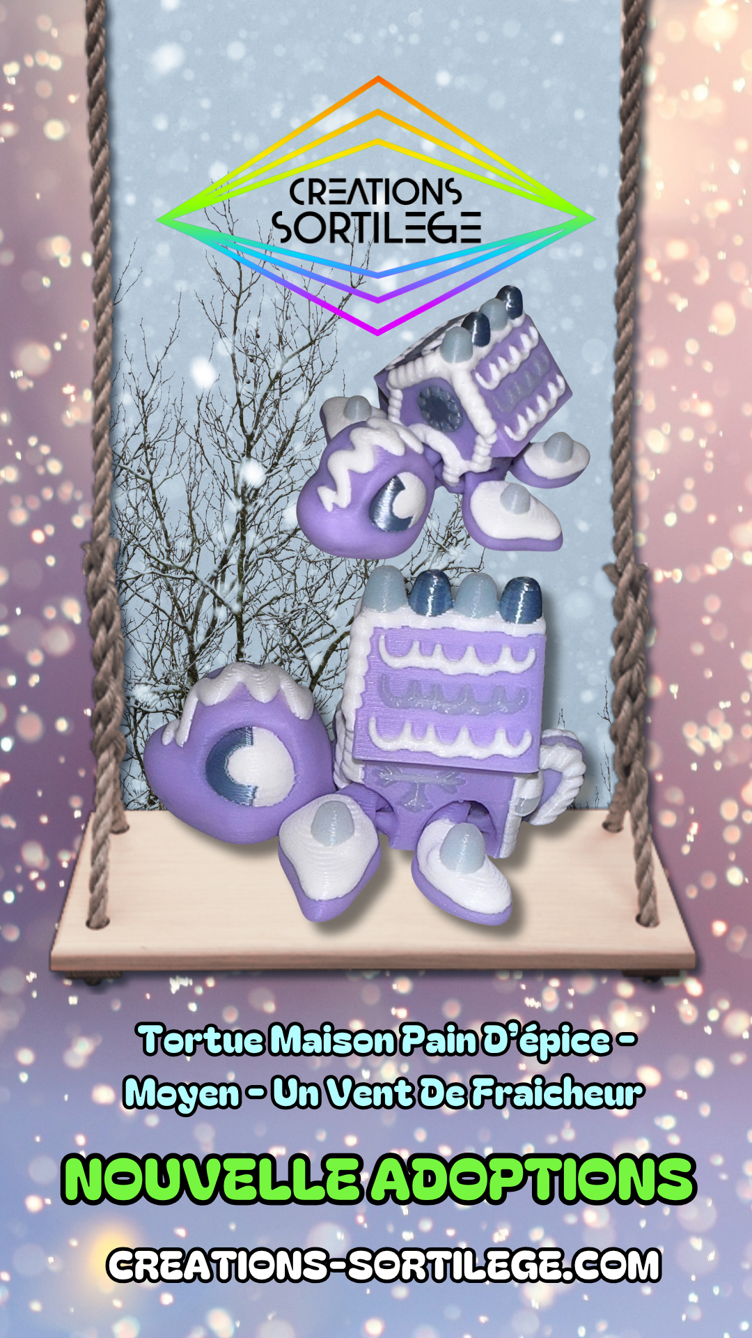 Tortue Maison Pain D’épice - Moyen - Un Vent De Fraicheur Créations Sortilege