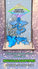 Dragon Reine De Glace Bébé- XL - Bi Glace Bi Bleu Créations Sortilege