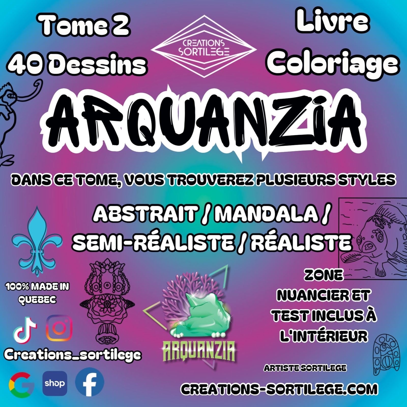 Combo - Livre Coloriage Arquanzia - Tome 1 & 2