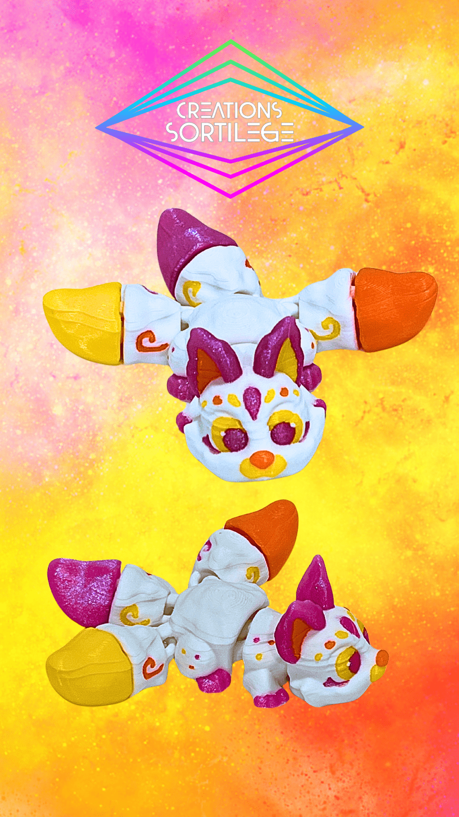 Kitsune Renard - Moyen - Candy Corn Licorne Créations Sortilege