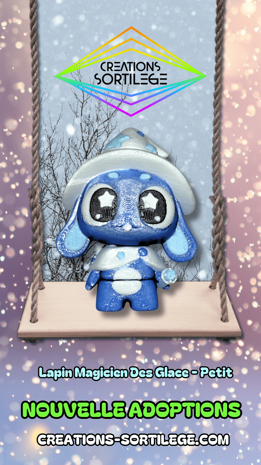 Lapin Magicien Des Glace - Petit Créations Sortilege