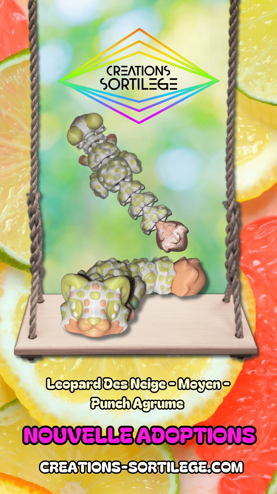 Leopard Des Neige - Moyen - Punch Agrume Créations Sortilege