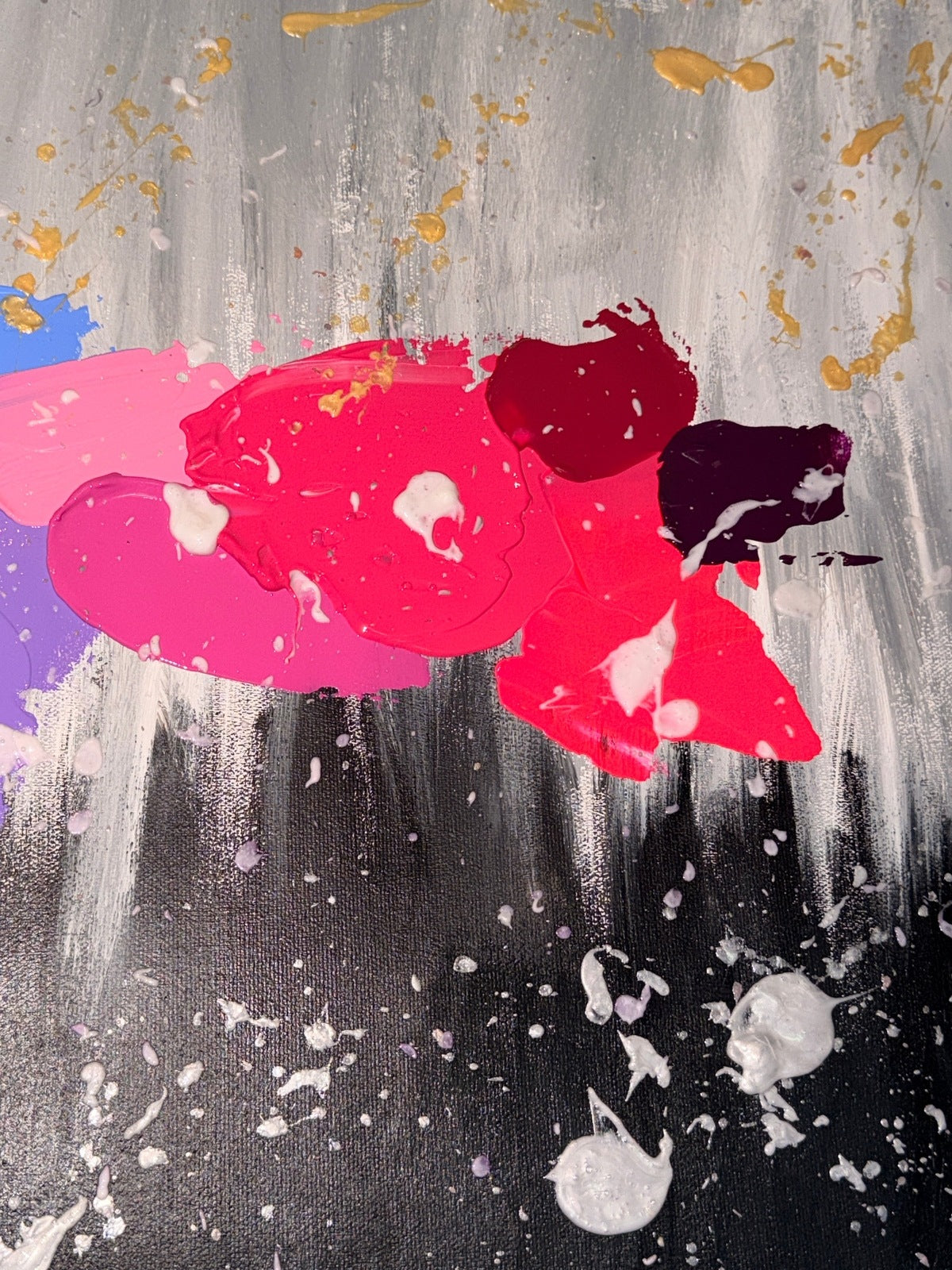 Nuancier - Œuvre Originale - Toile Acrylique Abstraite 15x30" - Précommande Créations Sortilege