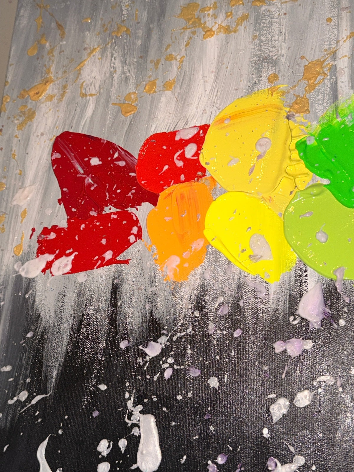 Nuancier - Œuvre Originale - Toile Acrylique Abstraite 15x30" - Précommande Créations Sortilege