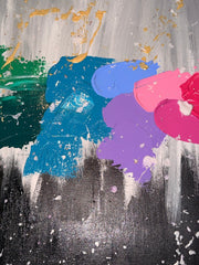 Nuancier - Œuvre Originale - Toile Acrylique Abstraite 15x30" - Précommande Créations Sortilege