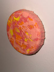 Petch - Œuvre Originale - Toile Acrylique Abstraite 4” Ronde Créations Sortilege