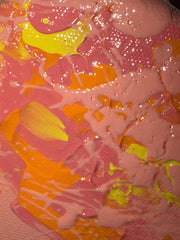Petch - Œuvre Originale - Toile Acrylique Abstraite 4” Ronde Créations Sortilege