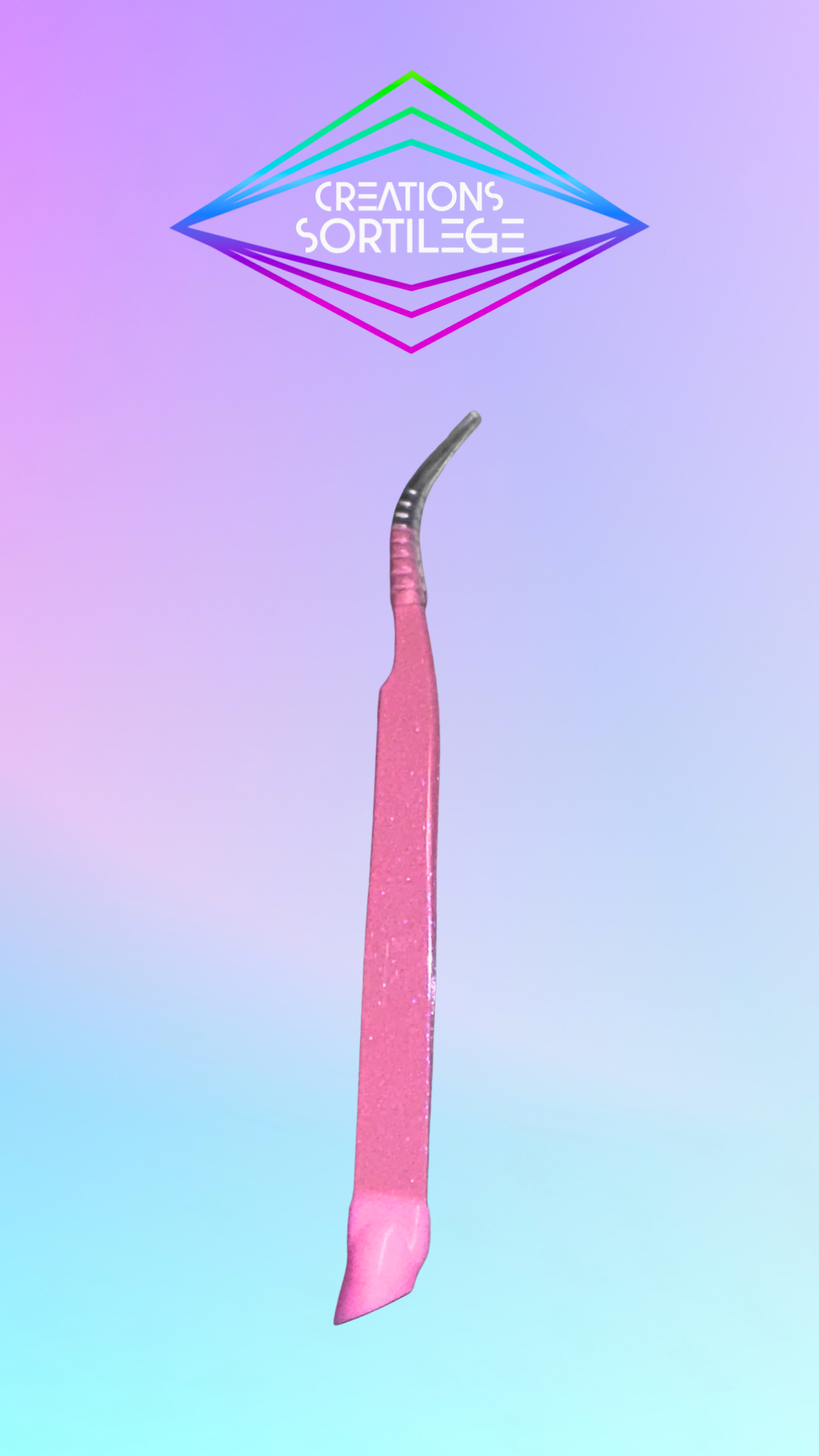 Pinces Avec Embout Silicone - Courbées - Rose Créations Sortilege