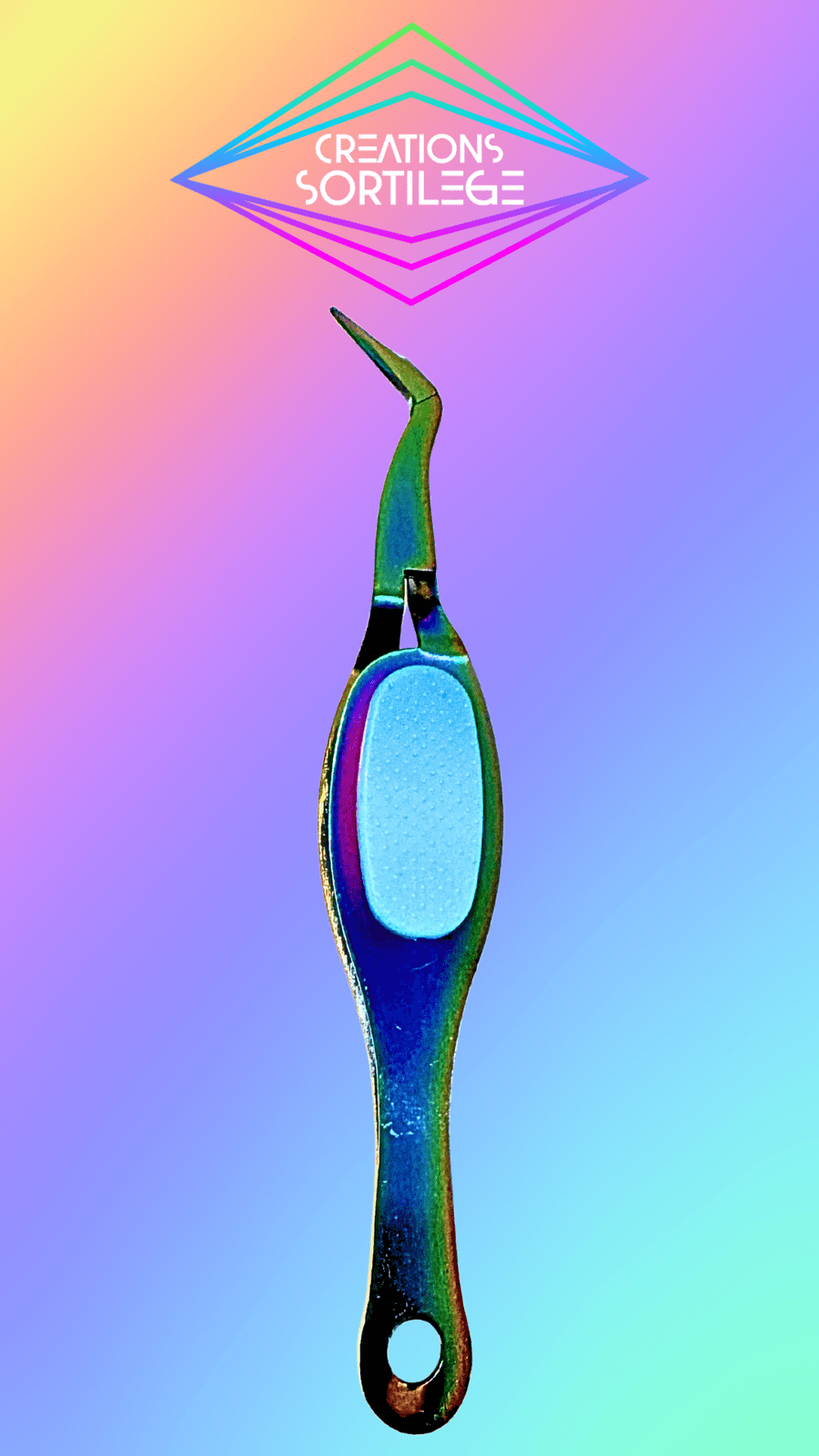 Pinces Avec Ouverture Inversée - Ergonomiques - Courbées - Holographique Créations Sortilege