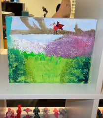 Plumage Brillant - Toile Acrylique Art Abstrait 10x8” Créations Sortilege