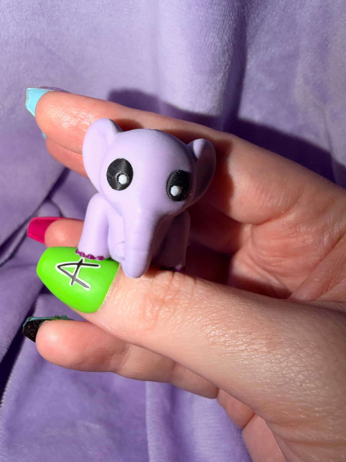 Porte Clef - Éléphant Lilas - 3 Déco Aux Choix Inclus Créations Sortilege