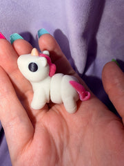 Porte Clef - Licorne Blanche - 3 Déco Aux Choix Inclus Créations Sortilege