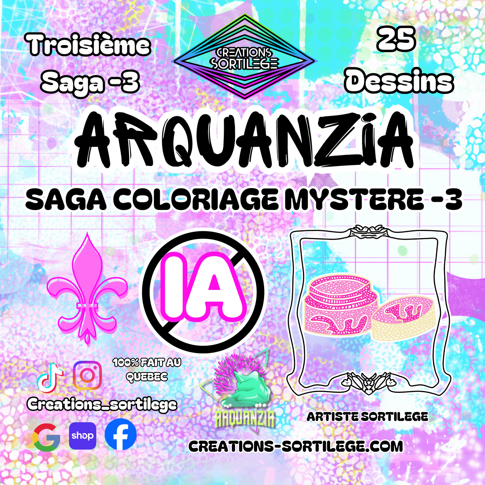 Saga Coloriage Mystère – 3 - Secret Beautées Enchantés Créations Sortilege