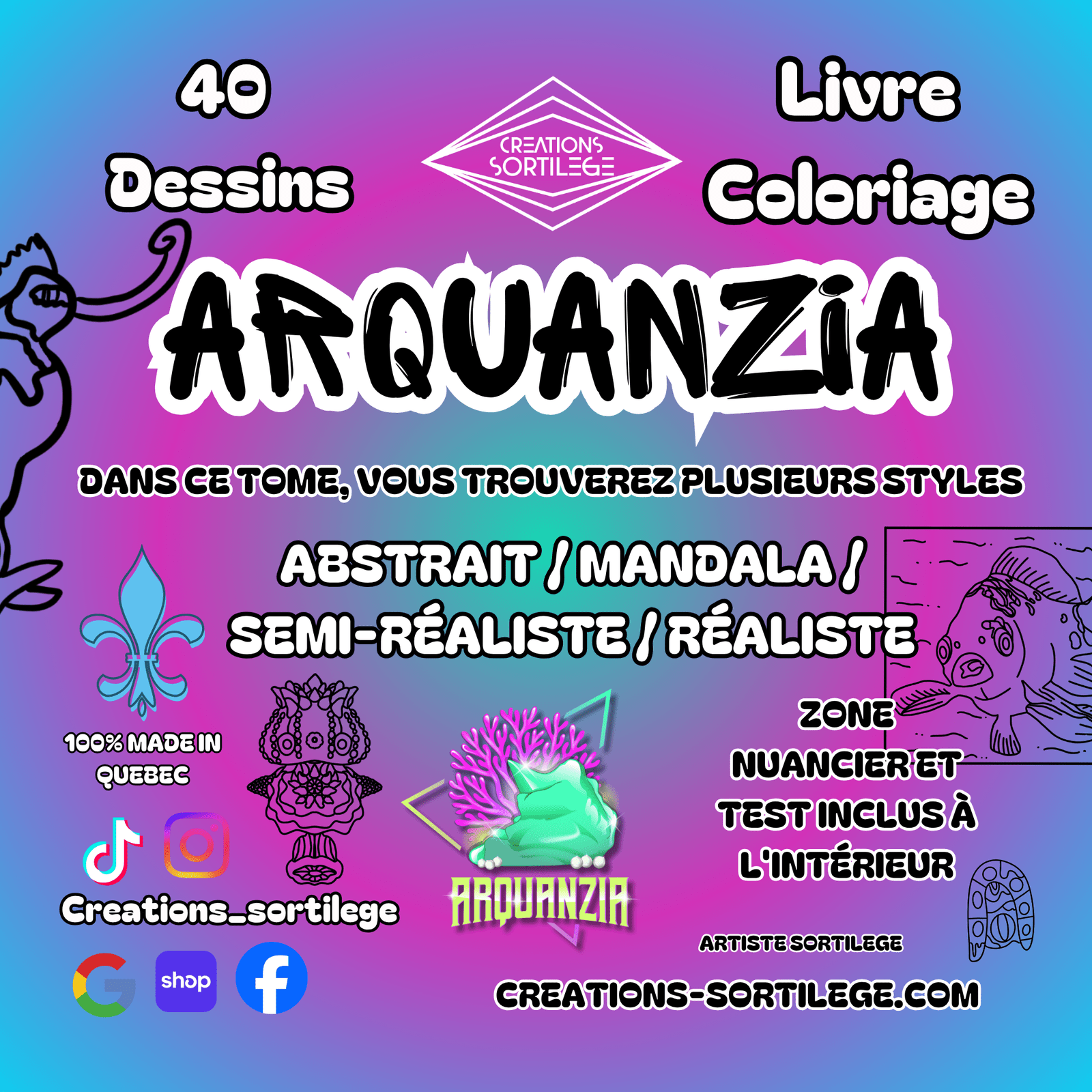 Saga Mandala & Réaliste - 1 - Arquanzia Créations Sortilege