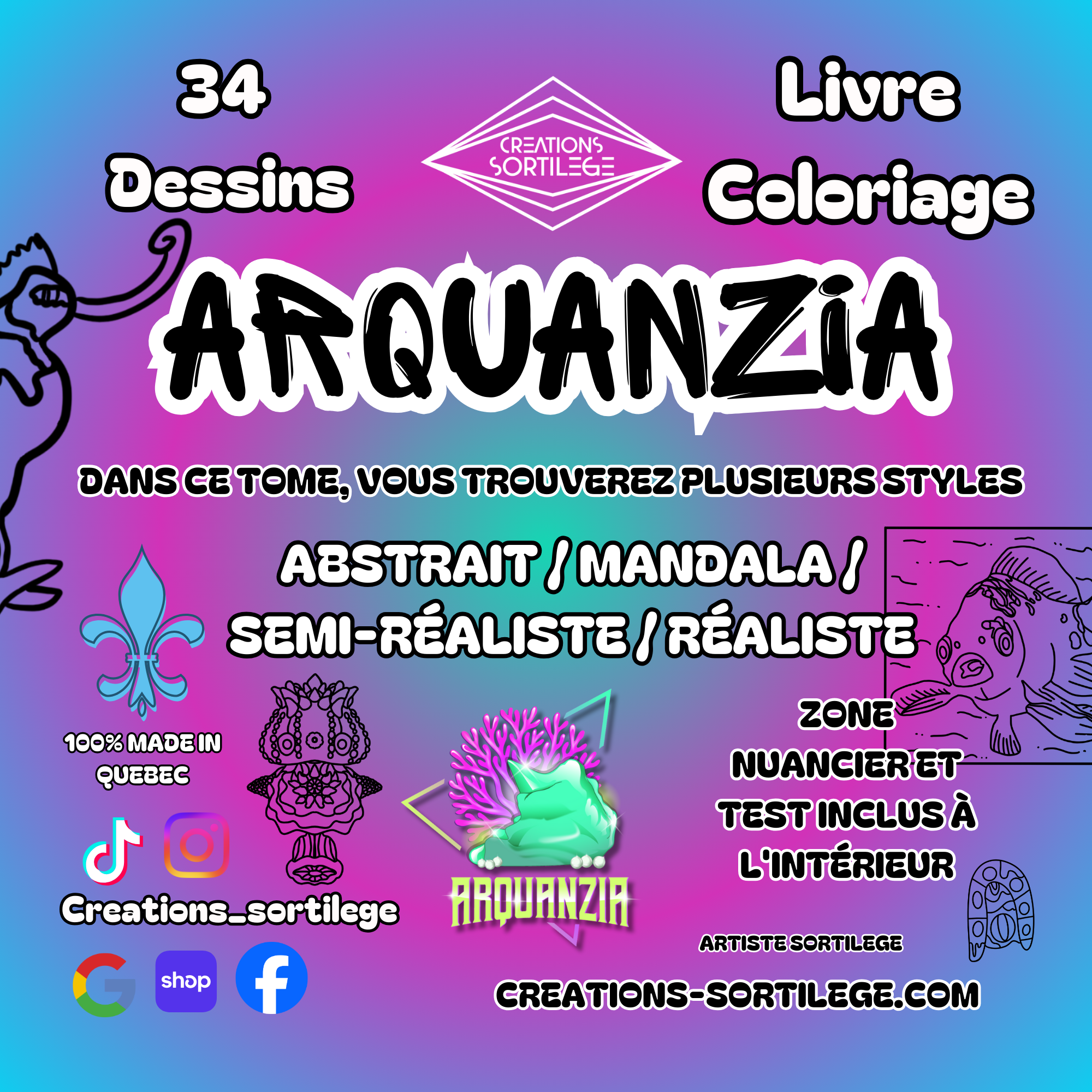 Saga Mandala & Réaliste - 1 - Arquanzia Créations Sortilege