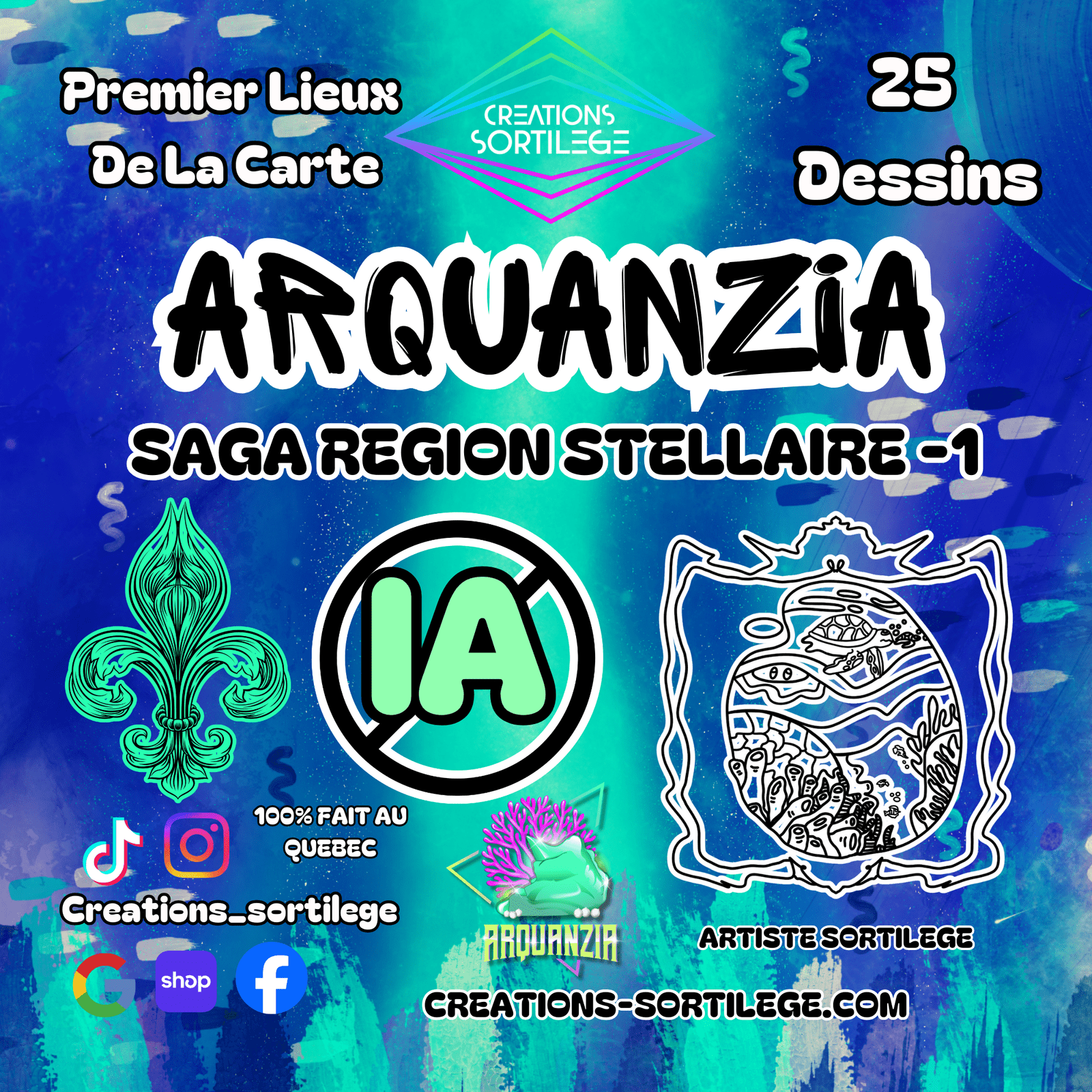 Saga Région Stellaire – 1 -Les Fonds Marins Galactiques de Cionalus - Précommande Créations Sortilege