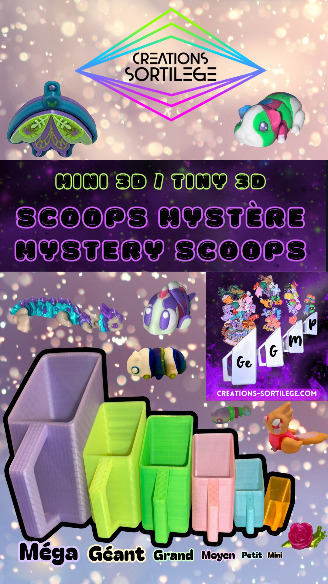 Scoops Mystères - Glace Celeste - Petit 3D Créations Sortilege